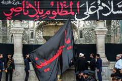 تعویض پرچم حرم حضرت معصومه(س)/ فیلم