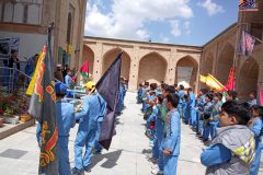 عزاداری دانش‌آموزان در سوگ شهادت امام صادق(ع)