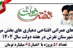 افتتاح ۵۱ پروژه عمرانی دهیاری‌های بخش مرکزی تفرش در هفته دولت